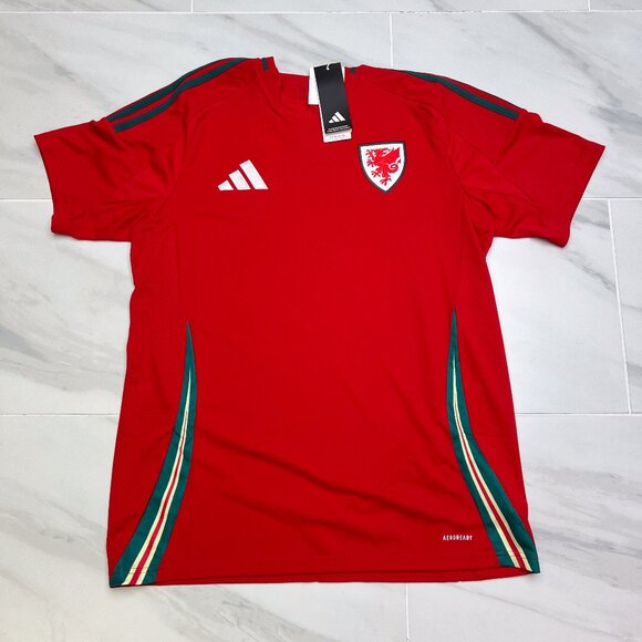 Adidas Wales 24 'Red' Home Soccer Jersey IQ2430 Multi-Size